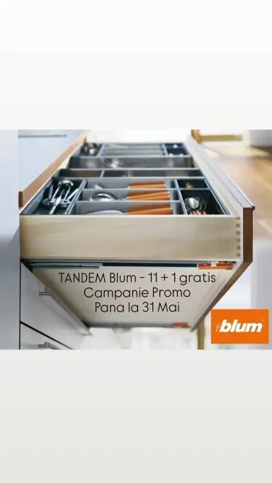 Tandem Blum, glisiere ascunse pentru sertare